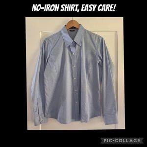 Light Blue Liz Claiborne Blouse, no-iron, medium